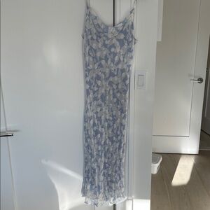 Joie Baby Blue Slip Dress with White Flower Detail